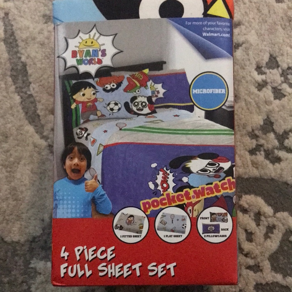 Ryan’s World Full sized Sheet Set
